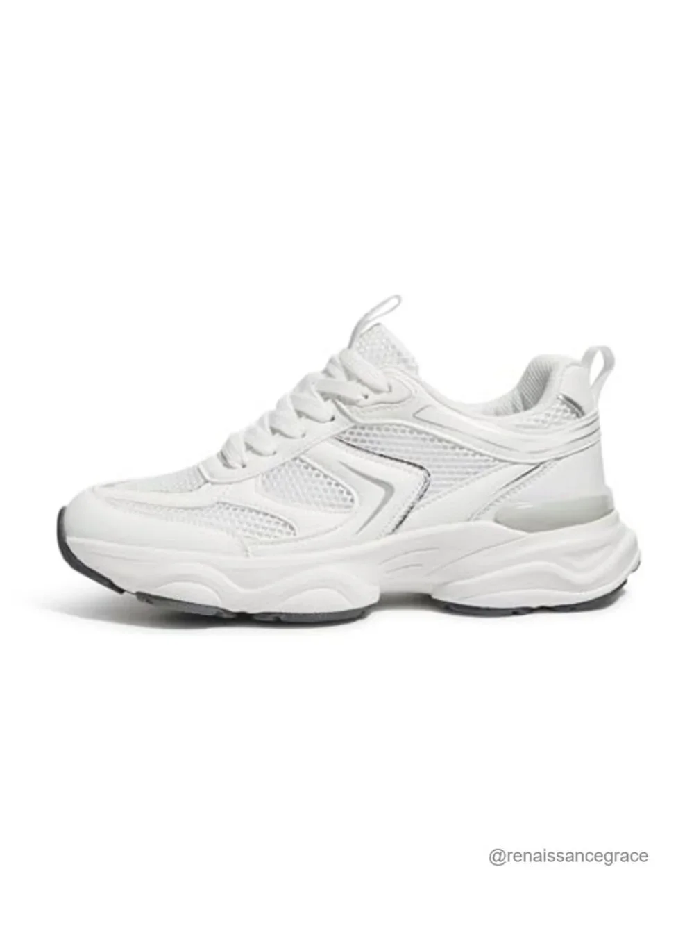 Women's Mesh Platform Athletic Sneakers - Breathable, Anti-Slip, Height-Incre